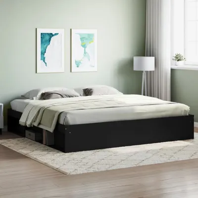 Immagine prodotto di Maison Exclusive - Struttura letto nera 200x200 cm