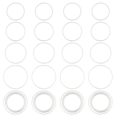 Produktbild von Runde Verbindungsringe - 48 Stück Edelstahl Schmuckglieder - Für Armbänder Halsketten und Ohrringe - 25 bis 30 mm