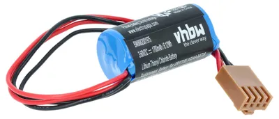Produktbild von vhbw Batterie kompatibel mit Omron C60P, C60K, CQM1, C60PF, CV1M, CV1000, CVM1D, CV500 PLC Programmable Logic Controller (1700 mAh, 3,6 V, Li-SOCl2)