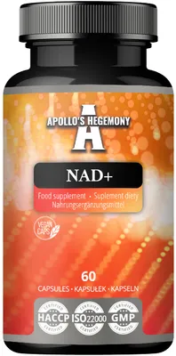 Produktbild von NAD+ 300 mg - Coenzymatische Form von Vitamin B3 - 60 Vegane Kapseln