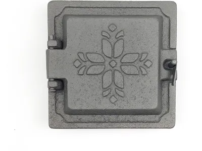 Produktbild von Revisionstür Gusseisen Backofentür Ofentür Aschetür 145x145mm Anthrazit