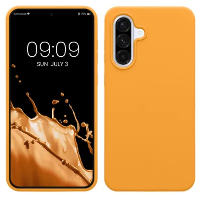 Produktbild von kwmobile Handyhülle für Samsung Galaxy A36 5G Hülle - Case Silikon - Kabelloses Laden - Schutzhülle Cover in Fruity Orange