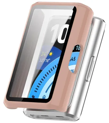 Image de Étui pour smartwatch + verre de protection pour Huawei Band 11 Pro / 11 Pro NFC, rose