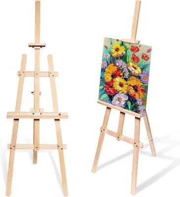 Obrázek produktu pro Nastavitelný dřevěný stojan 175 cm pro plátna