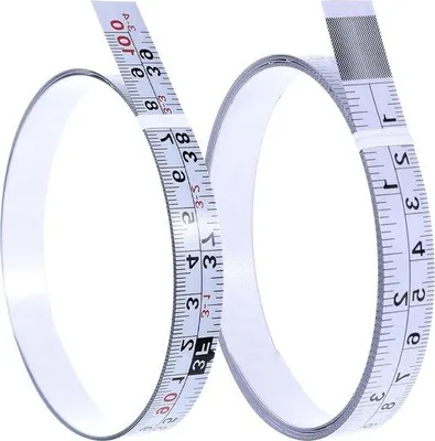 Image de Mètre ruban autocollant - 2 paquets - 100 cm ou 39 pouces - Menuiserie - Scie - Règle métrique.
