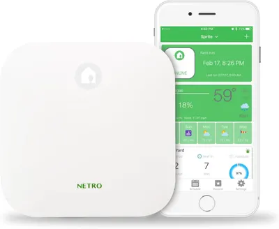 Obrázok produktu pre Netro, inteligentný ovládač zavlažovania s 6 zónami a Wi-Fi pripojením, s funkciami prispôsobenými počasiu, diaľkovým ovládaním a kompatibilitou s Alexa