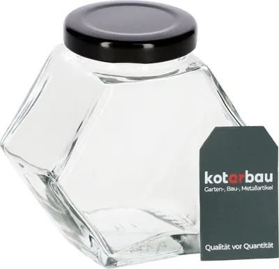 Produktbild von KOTARBAU® Sechskant-Dekorgläser mit Schraubverschluss Sechskantglas Einmachglas 180 ml