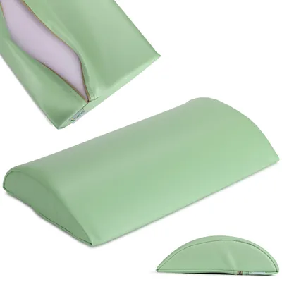 Produktbild von Habys Lenden-Halbrolle, Lagerungsrolle, Nackenkissen, Nackenrolle | für Massage und Therapie, Kniehalbrolle, 40x25x7cm | Weich Grün