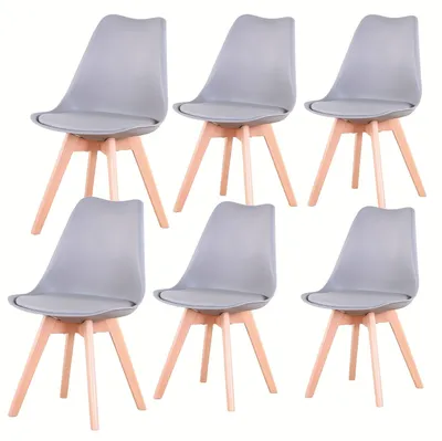Obrázek produktu pro Jídelní židle - křeslo s tvarovaným sedákem - kuchyňská židle - sada židlí - křeslo do obývacího pokoje - ergonomický design - nohy z buku