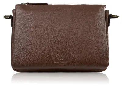 Produktbild von Damen Leder Umhängetasche braun kompakte Posttasche Paolo Peruzzi IM-04-BR