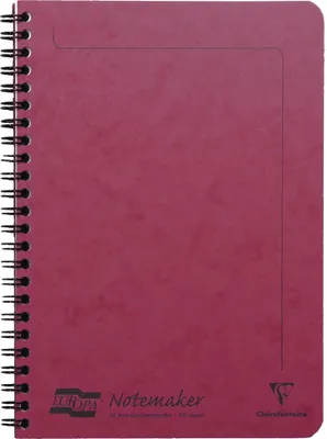 Produktbild von Clairefontaine 10x Doppelspiralheft A5, 60 Blatt liniert abtrennbar Rot 4858Z