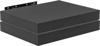 Image de Étagère murale Happyment noire – 25 cm – Étagères murales suspendues – Lot de 2 – MDF – Étagère à livres et porte-photos – Pour chambre d'enfant et salon