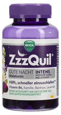 Produktbild von WICK ZzzQuil Gute Nacht Intens 60St PZN 19455588
