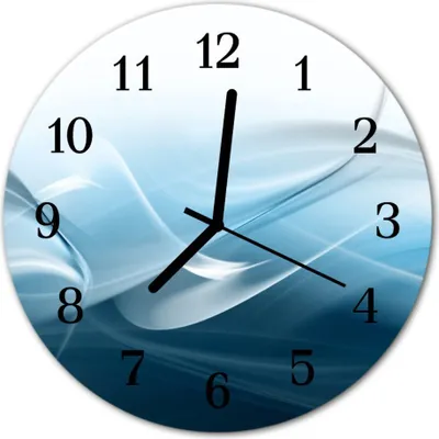 Produktbild von Glasuhr Wanduhr Küchenuhr Echt-Glas 30fi cm Abstrakt blau