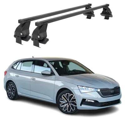 Produktbild von Menabo Dachträger Grundtäger für Skoda Scala 2019-2025 50kg Stahl Schwarz 2 tlg, KI-generiertes Bild