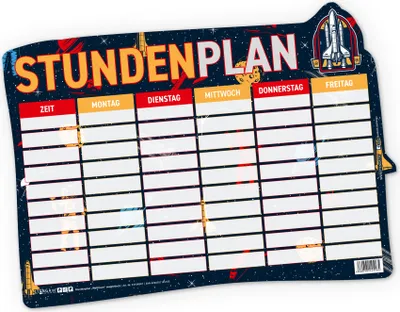 Produktbild von itenga Stundenplan magnetisch Motiv Weltraum 31 x 22,5cm