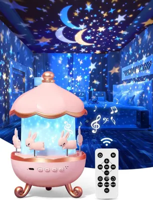 Produktbild von Baby-Nachtlicht Kinder-Nachtlicht-Projektor, Einhorn-Geschenke für Mädchen 8 White Noise Machine Baby, 72 Beleuchtungsmodi Baby-Mädchen-Geschenk Weihnachtsgeschenke für Mädchen Taufgeschenke für Mädchen Kawaii Room Decor, für Kinderzimmer, Nachtberuhigung, Geschenkzwecke
