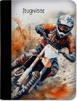 Produktbild von Kinder Zeugnismappe, Zeugnis Ordner A4, Motorcross
