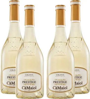 Produktbild von Prestige Lugana 4er Set Ca Maiol 4x 0,75L (13% Vol) Weißwein aus Italien- [Enthält Sulfite]