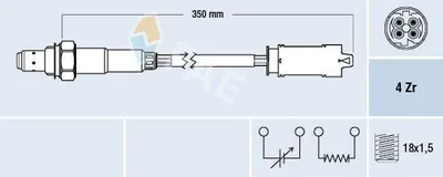 Produktbild von FAE 77368 Beheizt Lambdasonde für BMW 8 (E31)