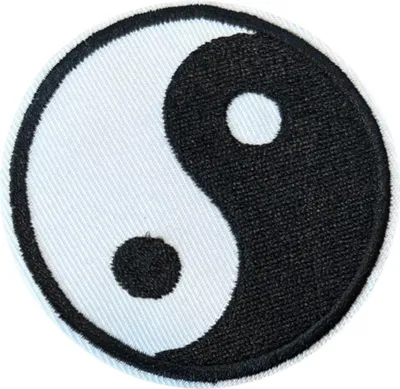 Produktbild von Yin Yang runder Emblem-Aufnäher zum Aufbügeln