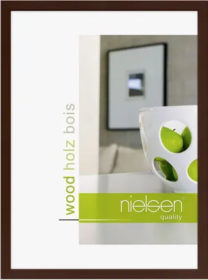 Image de Nielsen cadre photo en bois Quadrum 20x20 cm wengé verre standard