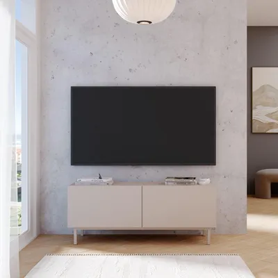 Obrázok produktu pre Skye Decor, kvalitný televízny stojan (3-dielny) – piesková farba, 100% melamín, 120 cm