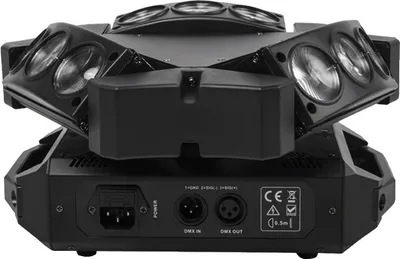Obrázek produktu pro LED světlo s pohyblivou hlavou, RGBW, ovládané DMX, 9x10W, EU zástrčka