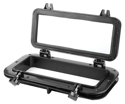 Obrázek produktu pro 4mm otevírací portlight obdélníkový porthole Temperované sklo odolné proti ultrafialovému záření Okna pro lodě jachty 400x200mm