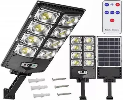 Produktbild von Solar Straßenlaterne LED bewegungsmelder Straßenlampe IP65 Solarleuchte 240 Led