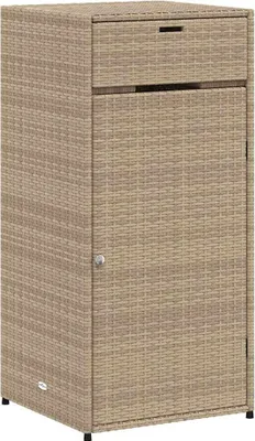 Obrázek produktu pro vidaXL Zahradní skříňka béžová 55x55x111 cm Poly ratan
