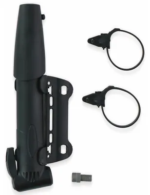 Produktbild von Dunlop Mini Fahrradpumpe - Kompakte Handpumpe Fahrrad mit Adapter - Pumpe Fahrrad für Unterwegs - Leichte Luftpumpe - Schwarz