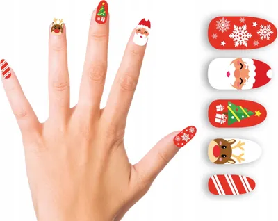 Immagine prodotto di Set di unghie artificiali festive 12 pezzi + colla
