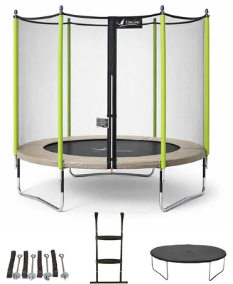 Immagine prodotto di Trampolino Ø 300 cm + rete + scaletta + copertura + kit di fissaggio - JUMPI 300