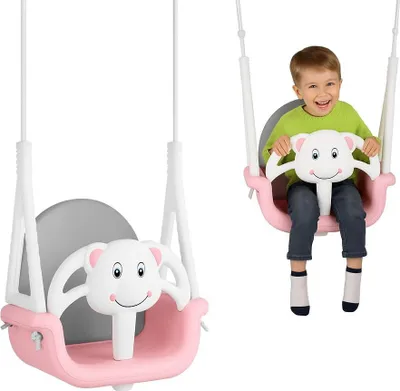 Produktbild von Ricokids 3-in-1 Teddybär-Eimerschaukel, Rosa