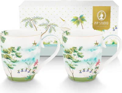 Produktbild von PIP STUDIO Jolie Heron Becher XL 450ml Set2