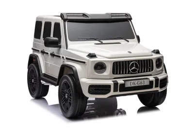 Immagine prodotto di Auto per bambini - Auto elettrica "Mercedes G63 AMG" - Licenza -2 posti- 24V 200W, trazione integrale- 2.4Ghz, MP3+sedile in pelle+EVA-bianco