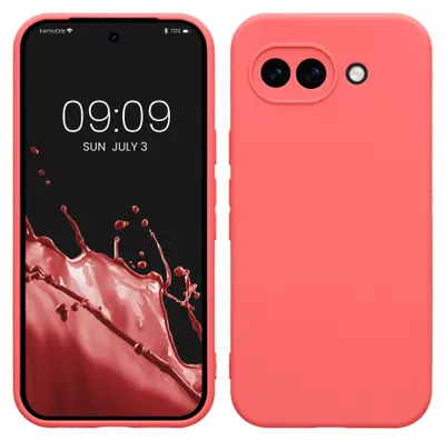Produktbild von kwmobile Handyhülle für Google Pixel 10a Hülle - weiches Handy Silikon Case - Schutzhülle Cover - Neon Koralle