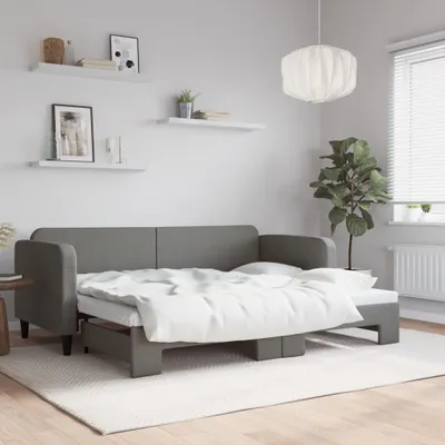 Obrázok produktu pre vidaXL Rozkladacia posteľ Dark Grey 80x200 cm Látka