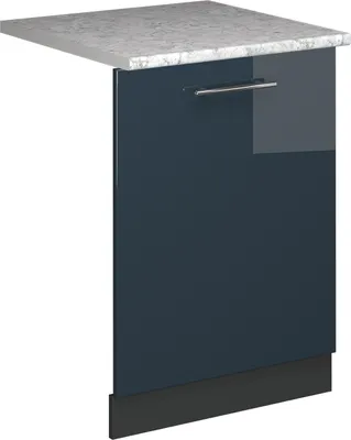 Zdjęcie produktu dla Panel przedni zmywarki Vicco Fame-Line Ciemnoniebieski wysoki połysk 60 cm , BP Marmur, Model 54816