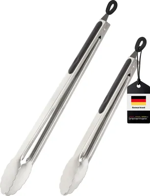 Obrázek produktu pro sada 2 grilovacích kleští bremermann, délka cca 44,5 (XL) a 35,5 (M) cm, nerezová ocel