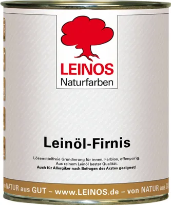Produktbild von LEINOS Leinöl-Firnis 0,75 l – Leinölfirnis farblos innen & außen, Hirnholz