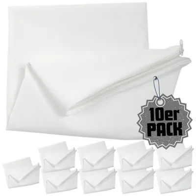 Produktbild von 10er Pack 65x65 cm Kissen-Inlett ohne Füllung aus Baumwolle | Inlett mit Reißverschluss | Innenkissen leer, Füllkissen Ungefüllt
