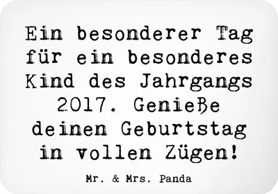 Produktbild von Mr. & Mrs. Panda magnet Spruch 2017 Geburtstag - Weiß - Geschenk, besondere Momente, Geburtstagsgeschenk, zettelhalter, whiteboardmagnet, Kühlschrankmagnet, Notizhalter