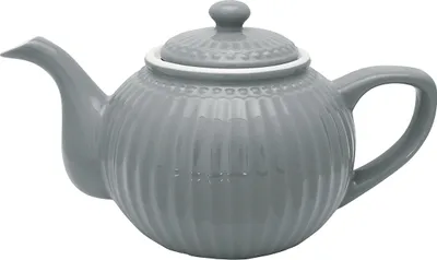 Zdjęcie produktu dla Greengate Czajniczek ALICE Grey Dzbanek 1 litr Codzienna zastawa stołowa Czajniczek STONE GREY