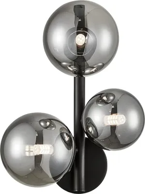 Obrázok produktu pre Nástenná lampa MILA, čierna, 3xG9x9W, sklo, rozmery: 32x23x19 cm, IP20, Milagro