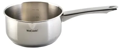 Imagen del producto de Wecook! Olla de acero inoxidable de 14 cm, cacerola pequeña, olla pequeña para inducción de 1,1 litros, color: [color]