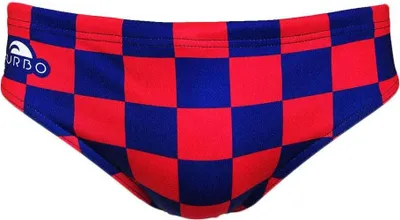 Image de Turbo Squares Slip de bain Rouge,Bleu XL Hommes Rouge,Bleu XL
