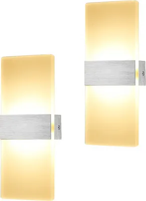 Immagine prodotto di Fiqops Lampada da parete a LED 12W luce da corridoio faretto da parete per interni lampada da parete per esterni lampada da corridoio bianco caldo