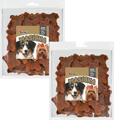 Obrázek produktu pro Akinu MASÍČKA Kuřecí kostičky s karotkou pamlsek pro psy 2 x 300 g
